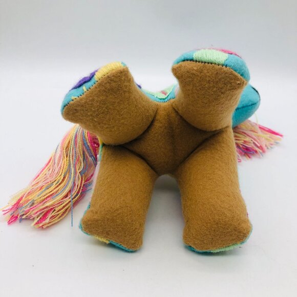 Mexican Folk Art Plush Unicorn Stuffed Animal Hand Embroidered Floral Colorful - Picture 9 of 12